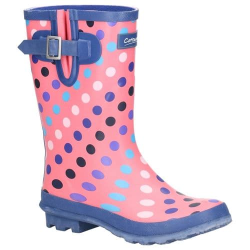 Cotswold Paxford Patterned Wellingtons Pink / Multi Spot